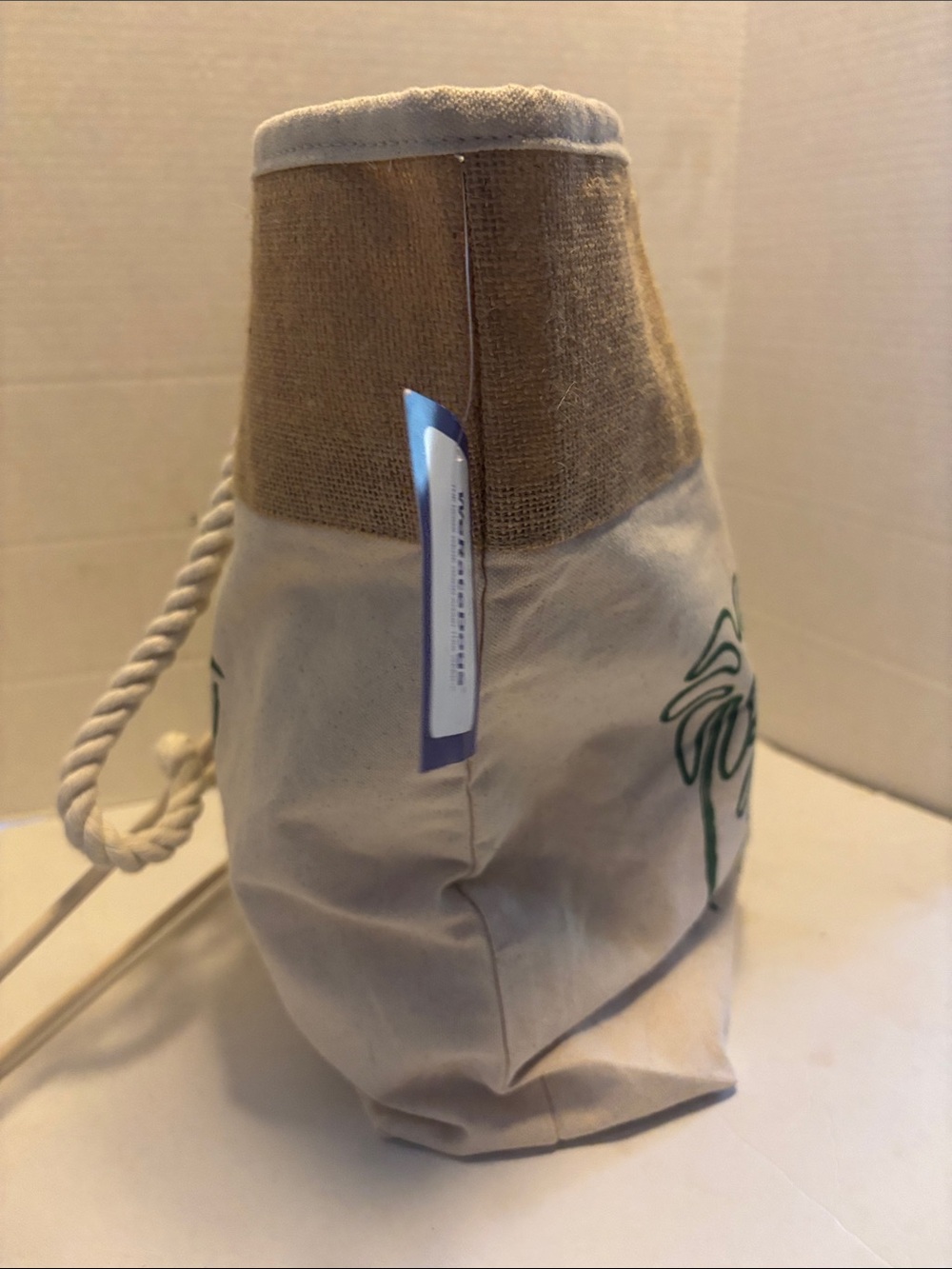 TELL YOUR DOG I SAY HELLO…DOG BRAND..BEACH TOTE..ANYTHING TOTE..JUTE AND COTTON. - Picture 9 of 16